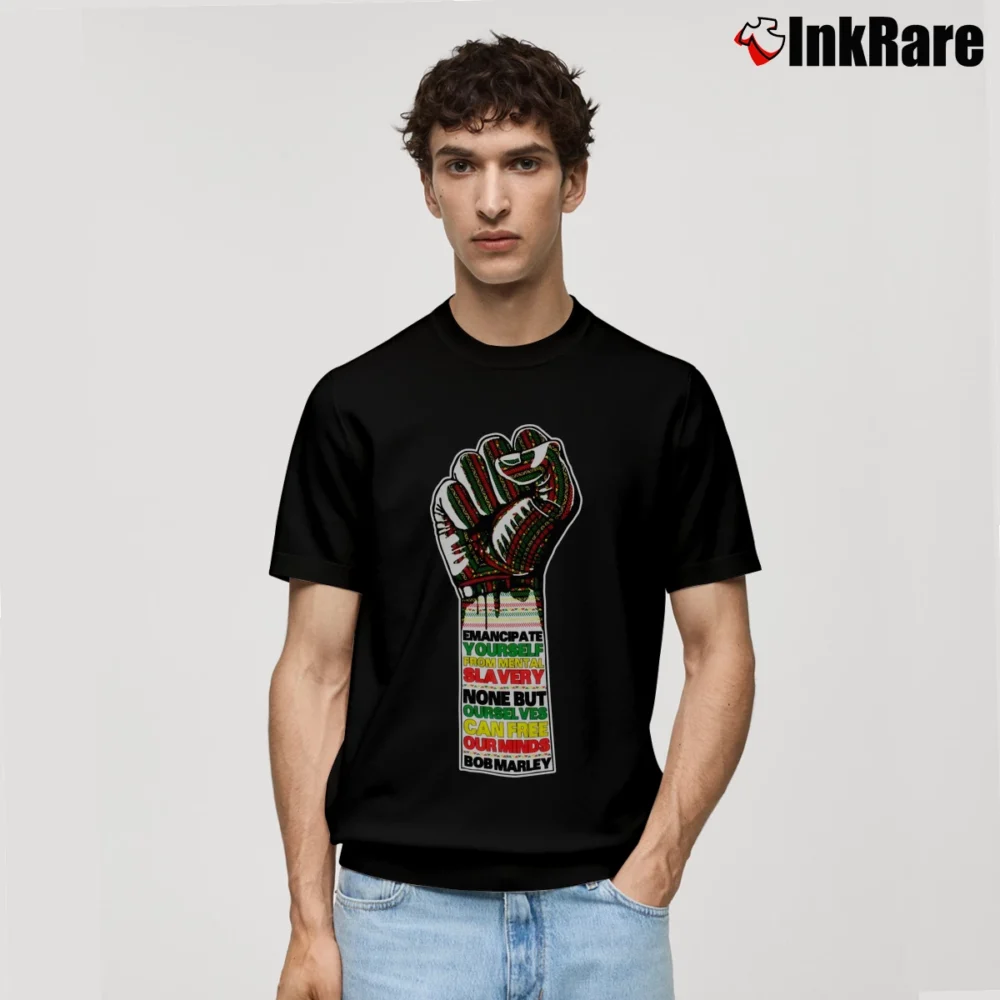 Men’s Bob Marley Emancipate Yourself Classic T-Shirt in black | Soft, Breathable Everyday Wear