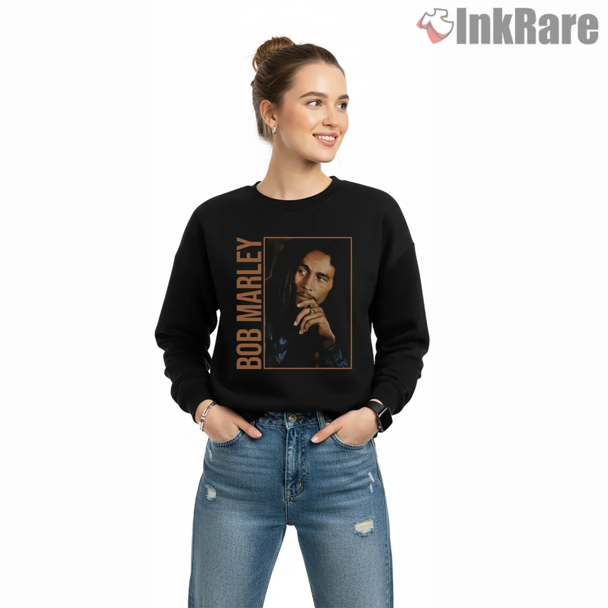 Bob Marley Forever Reflective Portrait Shirt Bob Marley Forever Reflective Portrait Shirt on graphic shirt for women graphic tee