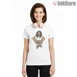 Bob Marley King Of Reggae Relaxed Illustration Shirt on white short sleeve shirt for women graphic tee