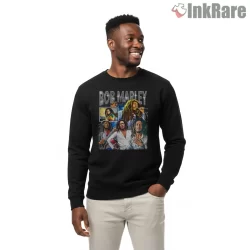 Bob Marley Legendary Collage Performance Shirt on graphic shirt for men graphic tee
