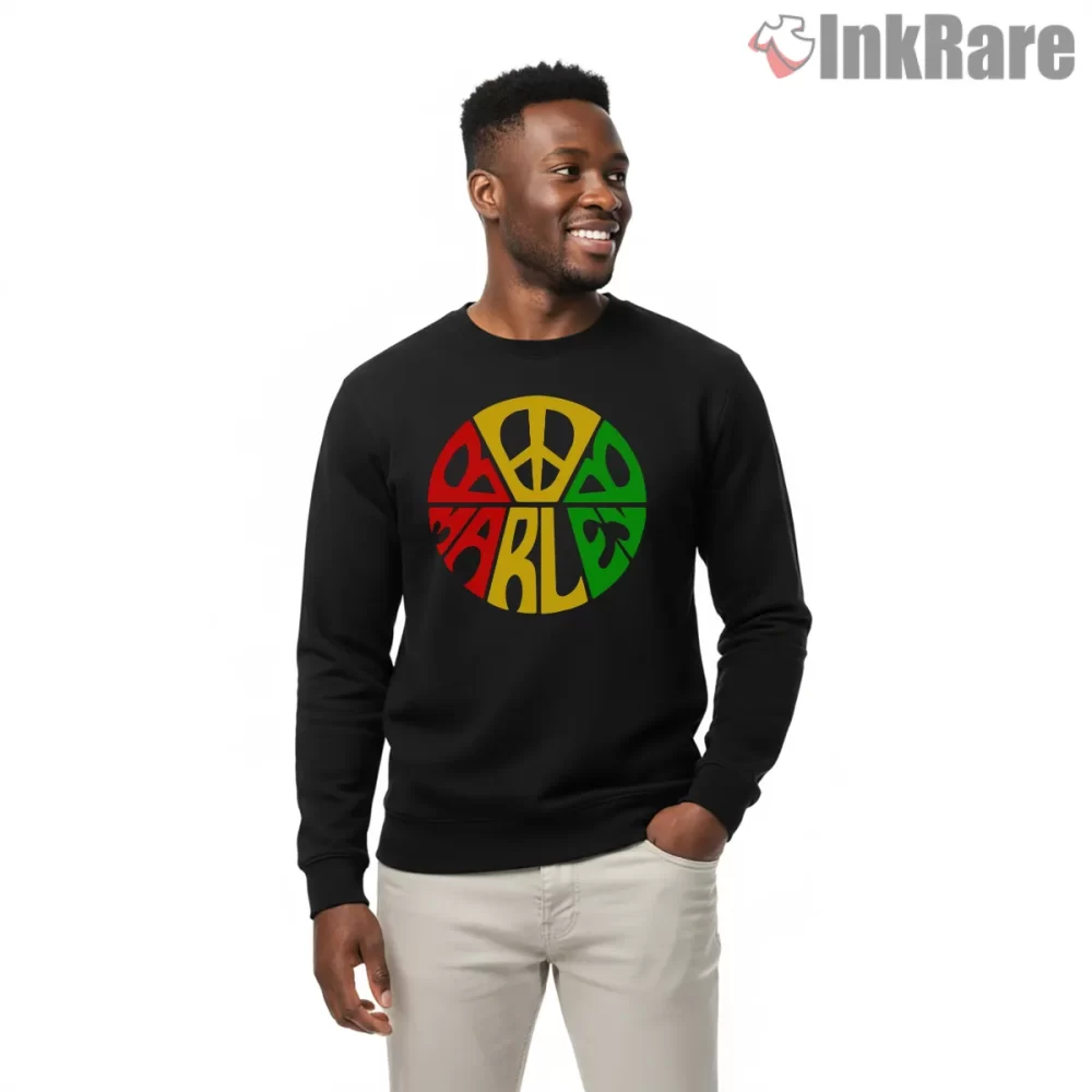 Bob Marley Rasta Peace Symbol Lettering Shirt on graphic shirt for men graphic tee