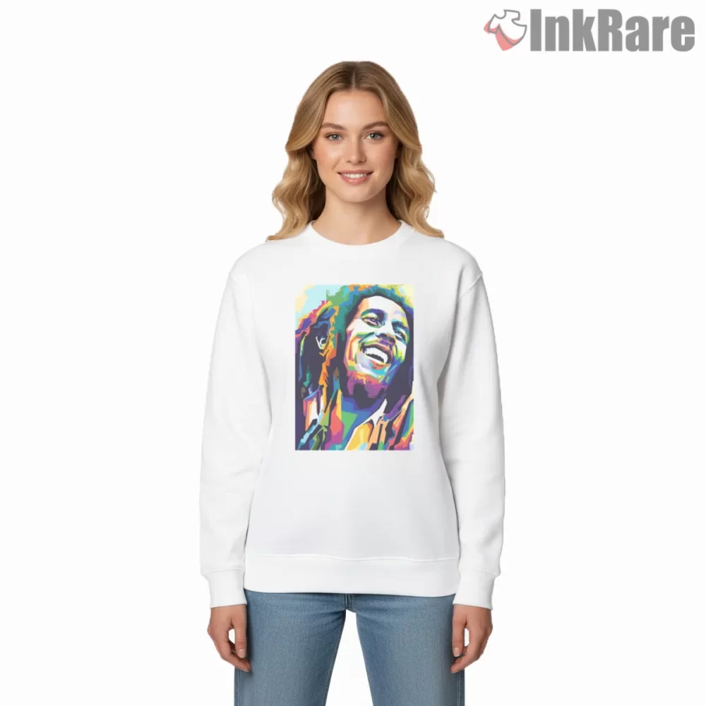 Bob Marley Reggae Wpap Color Geometry Shirt on graphic shirt for women graphic tee