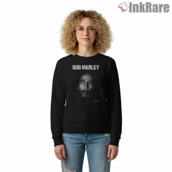 Bob Marley Thoughtful Reggae Close Up Shirt on graphic shirt for women graphic tee