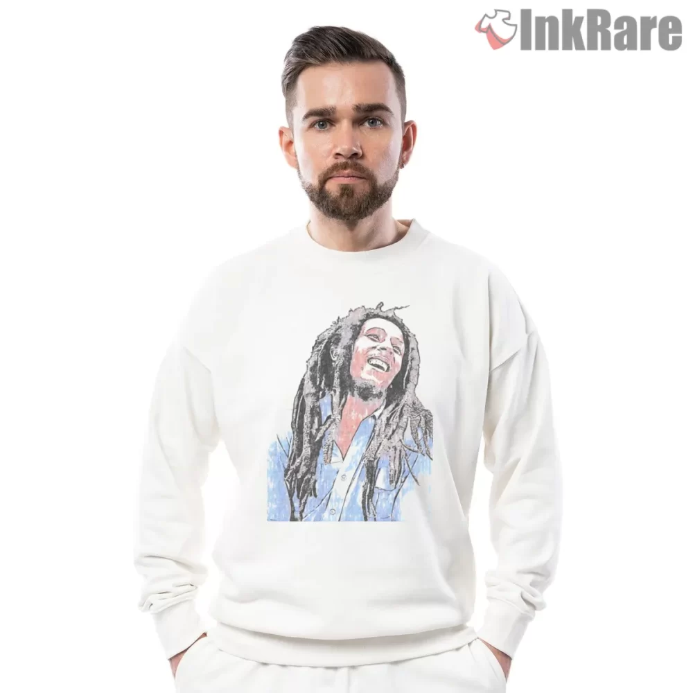 Bob Marley Vintage Painted Reggae Portrait Shirt on graphic shirt for men graphic tee