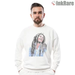 Bob Marley Vintage Painted Reggae Portrait Shirt on graphic shirt for men graphic tee