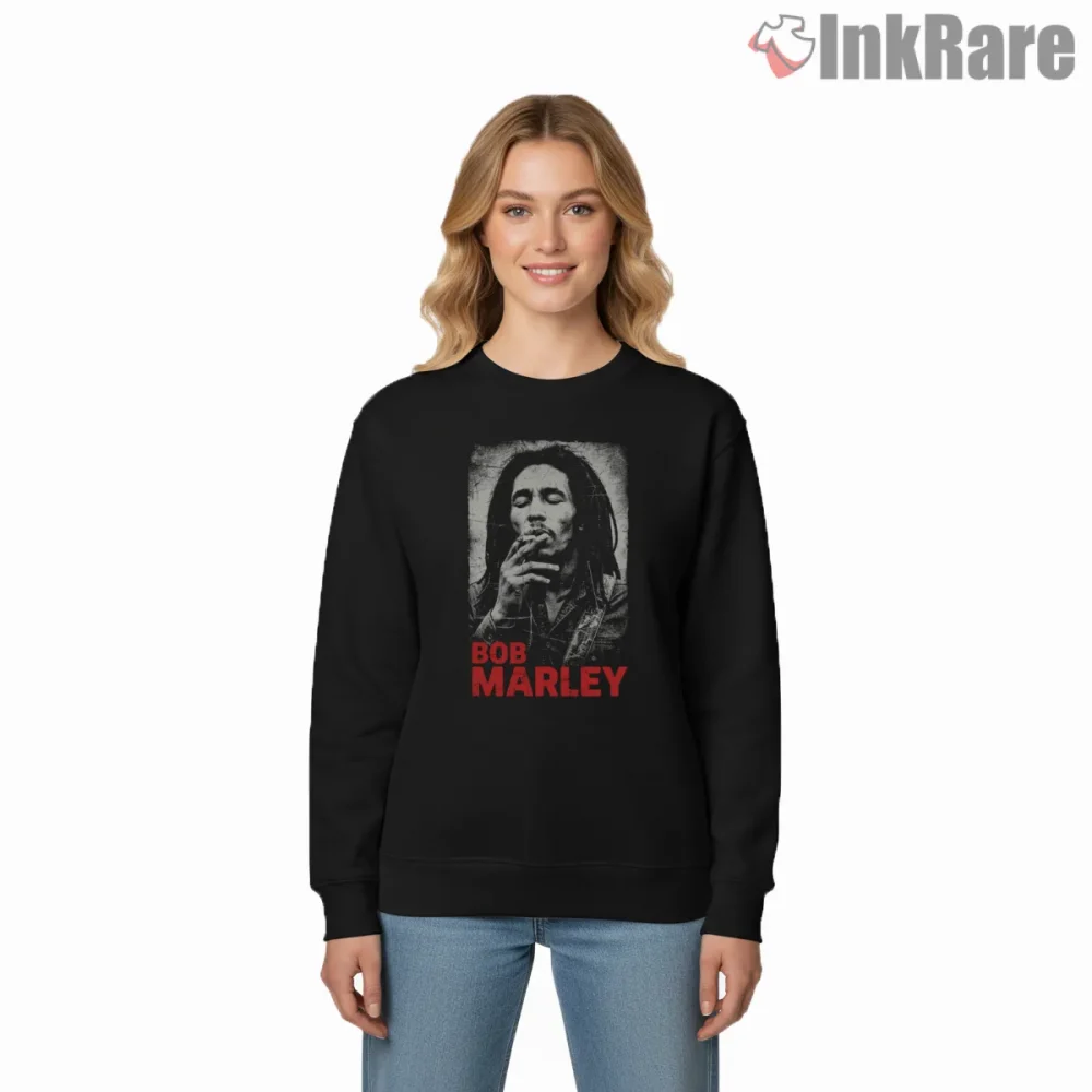 Bob Marley Vintage Smoking Portrait Shirt on graphic shirt for women graphic tee