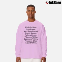 Men’s Bob Ross Happy Trees Funny Art Long-Sleeve Shirt in light pink | Sleek, Lightweight, Year-Round Wear