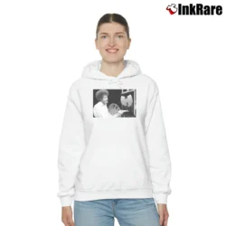 Women’s Bob Ross Painted The Wutang Logo Cozy Hoodie in white | Warm, Structured, Stylish