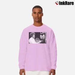 Men’s Bob Ross Painted The Wutang Logo Long-Sleeve Shirt in light pink | Sleek, Lightweight, Year-Round Wear