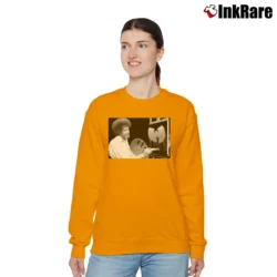 Women’s Bob Ross Painted The Wutang Logo Relaxed Sweatshirt in orange | Soft, Laid-Back Vibe
