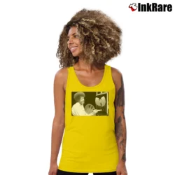 Women’s Bob Ross Painted The Wutang Logo Tank Top in yellow | Lightweight, Movement-Friendly