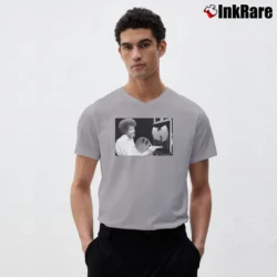 Men’s Bob Ross Painted The Wutang Logo V-Neck Tee in sport grey | Sharp, Breathable, Everyday Staple