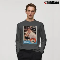 Men’s Bob Uecker Milwaukee Braves Trading Card Long-Sleeve Shirt in charcoal | Sleek, Lightweight, Year-Round Wear