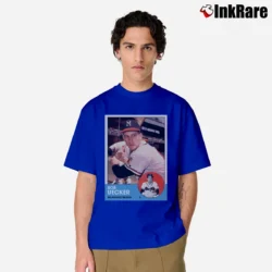 Men’s Bob Uecker Milwaukee Braves Trading Card Classic T-Shirt in royal blue | Soft, Breathable Everyday Wear