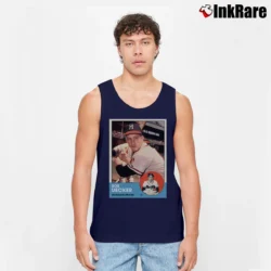 Men’s Bob Uecker Milwaukee Braves Trading Card Tank Top in navy | Breathable, Active-Friendly Design