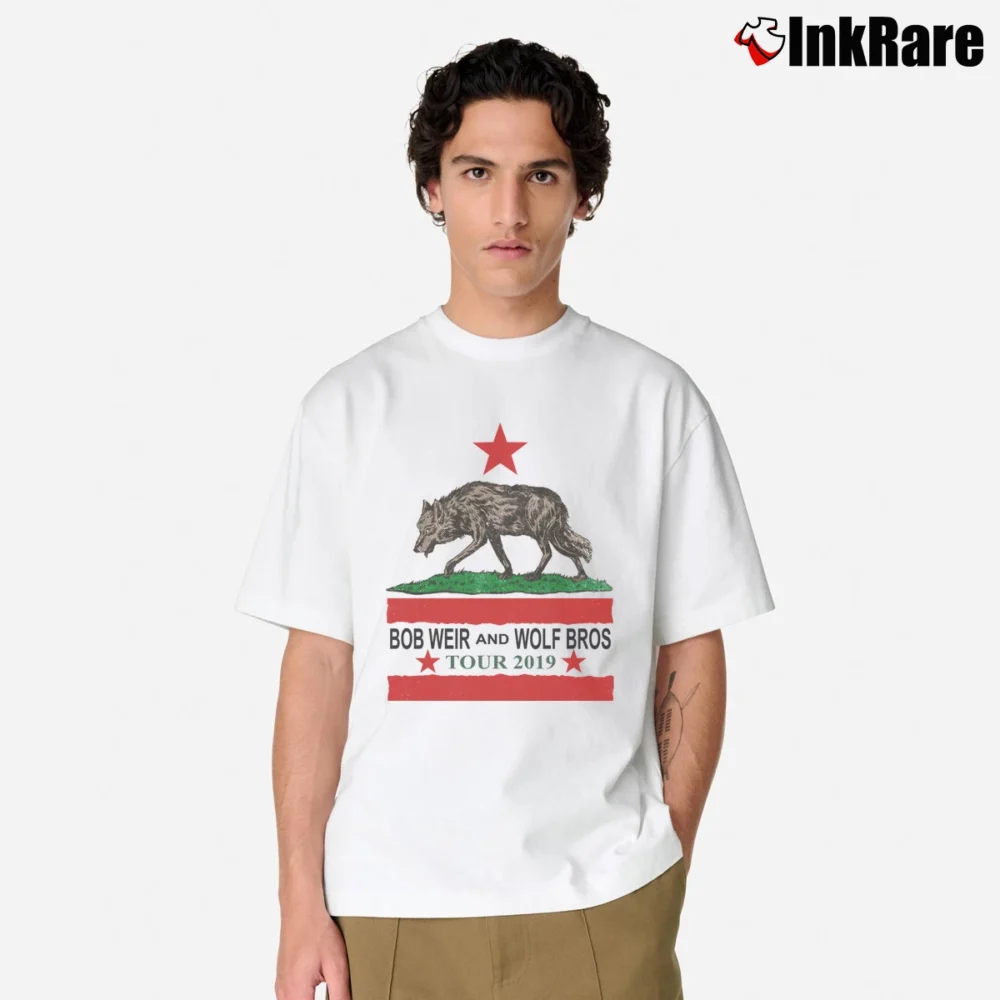 Men’s Bob Weir And Wolf Bros Tour 2019 Classic T-Shirt in white | Soft, Breathable Everyday Wear