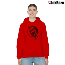 Women’s Boba Fett Bounty Hunter Mandalorian Star Wars Cozy Hoodie in red | Warm, Structured, Stylish