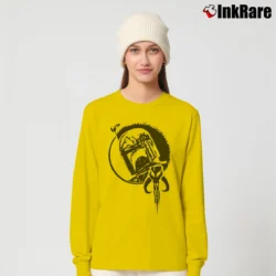 Women’s Boba Fett Bounty Hunter Mandalorian Star Wars Long-Sleeve Top in yellow | Sleek, Versatile, All-Season