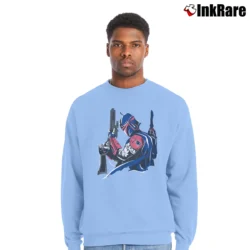 Men’s Boba Fett Star Wars New England Patriots Crewneck Sweatshirt in light blue | Cozy Fabric, Clean Style