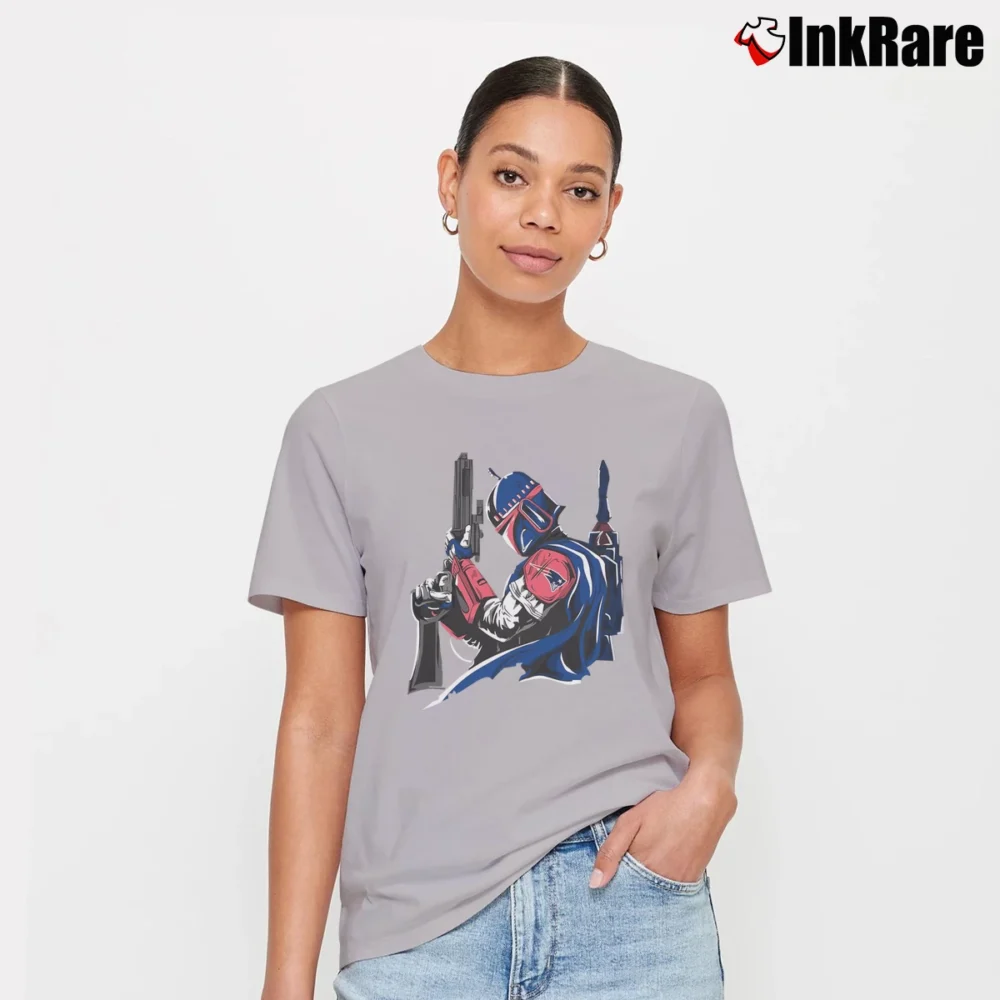 Women’s Boba Fett Star Wars New England Patriots Signature T-Shirt in sport grey | Soft, Flattering Fit