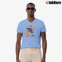 Men’s Bobby Orr Boston Bruins V-Neck Tee in light blue | Sharp, Breathable, Everyday Staple