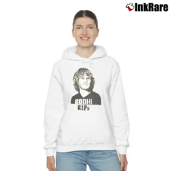 Women’s Bodhi R.i.p Tribute Graphic Cozy Hoodie in white | Warm, Structured, Stylish