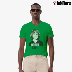 Men’s Bodhi R.i.p Tribute Graphic V-Neck Tee in irish green | Sharp, Breathable, Everyday Staple