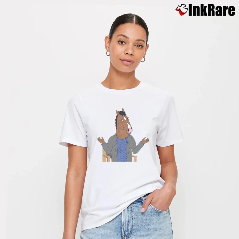 Women’s Bojack Horseman Short Signature T-Shirt in white | Soft, Flattering Fit