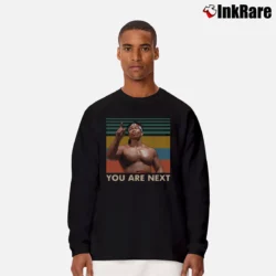 Men’s Bolo Yeung You Are Next Movie Quote Long-Sleeve Shirt in black | Sleek, Lightweight, Year-Round Wear