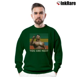 Men’s Bolo Yeung You Are Next Movie Quote Crewneck Sweatshirt in forest green | Cozy Fabric, Clean Style