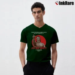 Men’s Bolo Yeung You Are Next V-Neck Tee in forest green | Sharp, Breathable, Everyday Staple