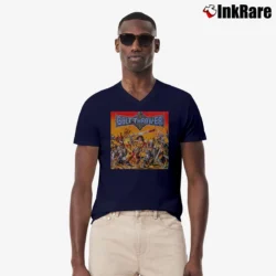 Men’s Bolt Thrower War Master V-Neck Tee in navy | Sharp, Breathable, Everyday Staple