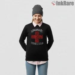 Bon Jovi Bad Medicine Red Cross Grunge Rock Shirt on graphic shirt for women graphic tee