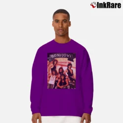 Men’s Bon Jovi In Concert 1989 Long-Sleeve Shirt in purple | Sleek, Lightweight, Year-Round Wear