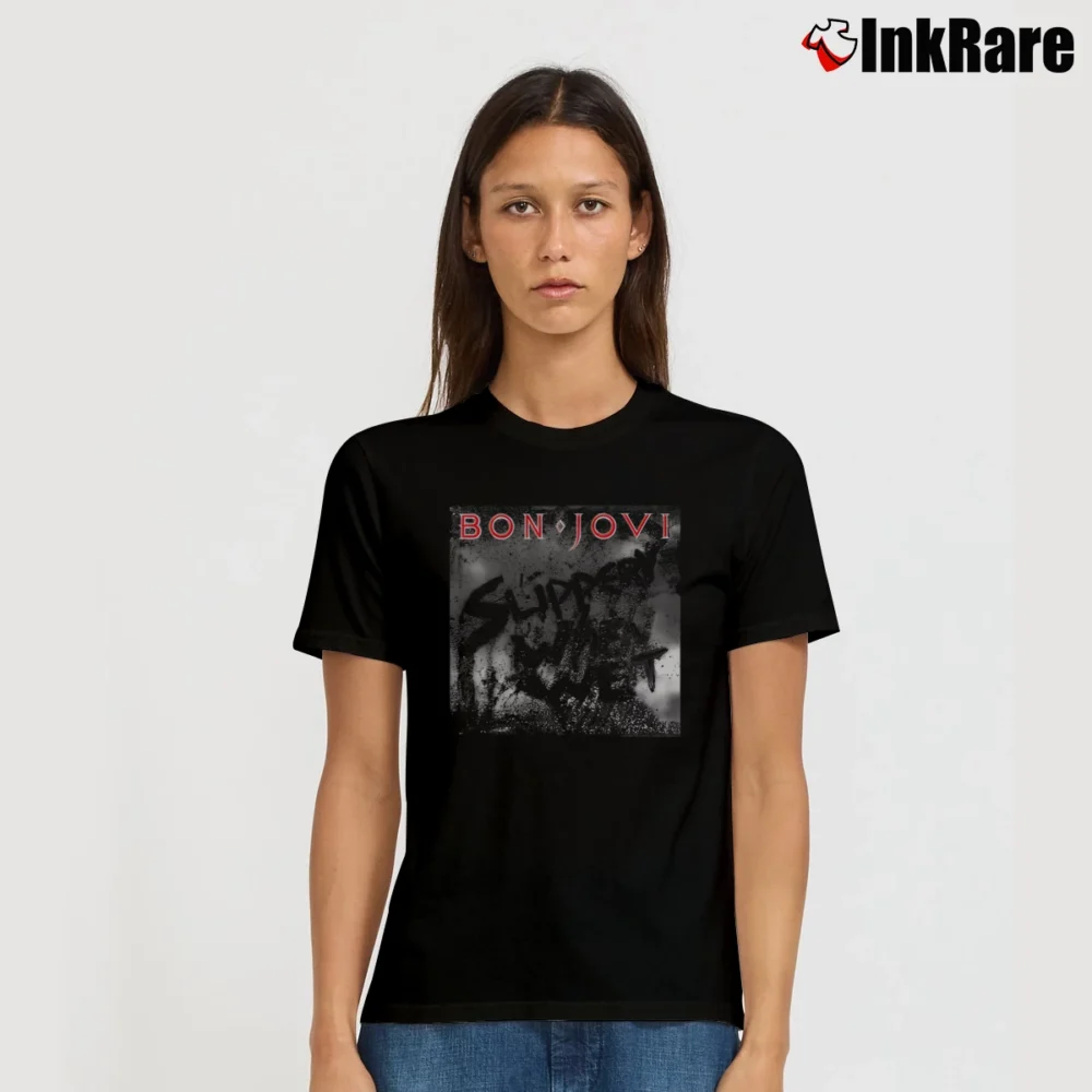 Women’s Bon Jovi Slippery When Wet Signature T-Shirt in black | Soft, Flattering Fit