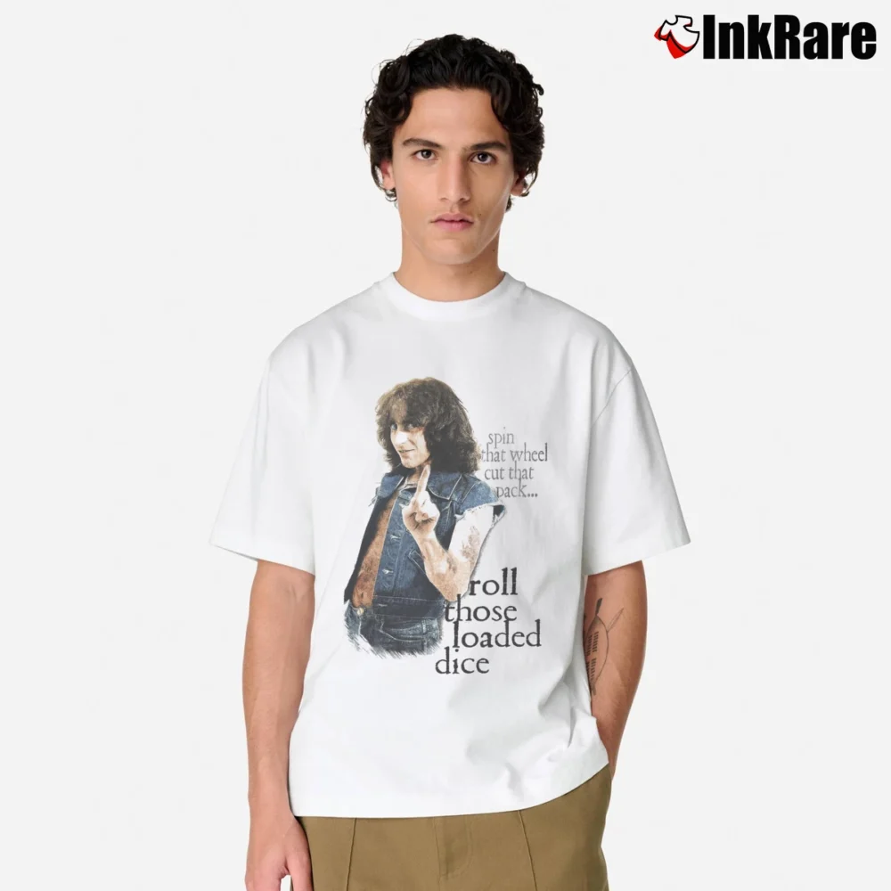 Men’s Bon Scott Legend Music ACDC Classic T-Shirt in white | Soft, Breathable Everyday Wear