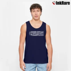 Men’s Boner Garage Graphic Humor Tank Top in navy | Breathable, Active-Friendly Design