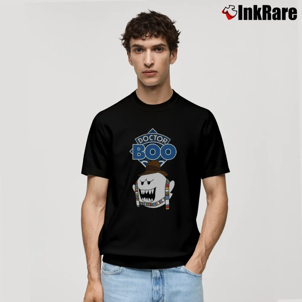 Men’s Boo Who Dr Who Classic T-Shirt in black | Soft, Breathable Everyday Wear