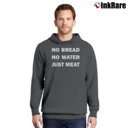 Men’s Booker T Huffman No Bread No Water Just Meat Pullover Hoodie in charcoal | Cozy, Durable, Modern Fit