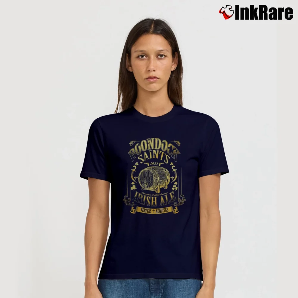 Women’s Boondock Saints Irish Ale Graphic Signature T-Shirt in navy | Soft, Flattering Fit