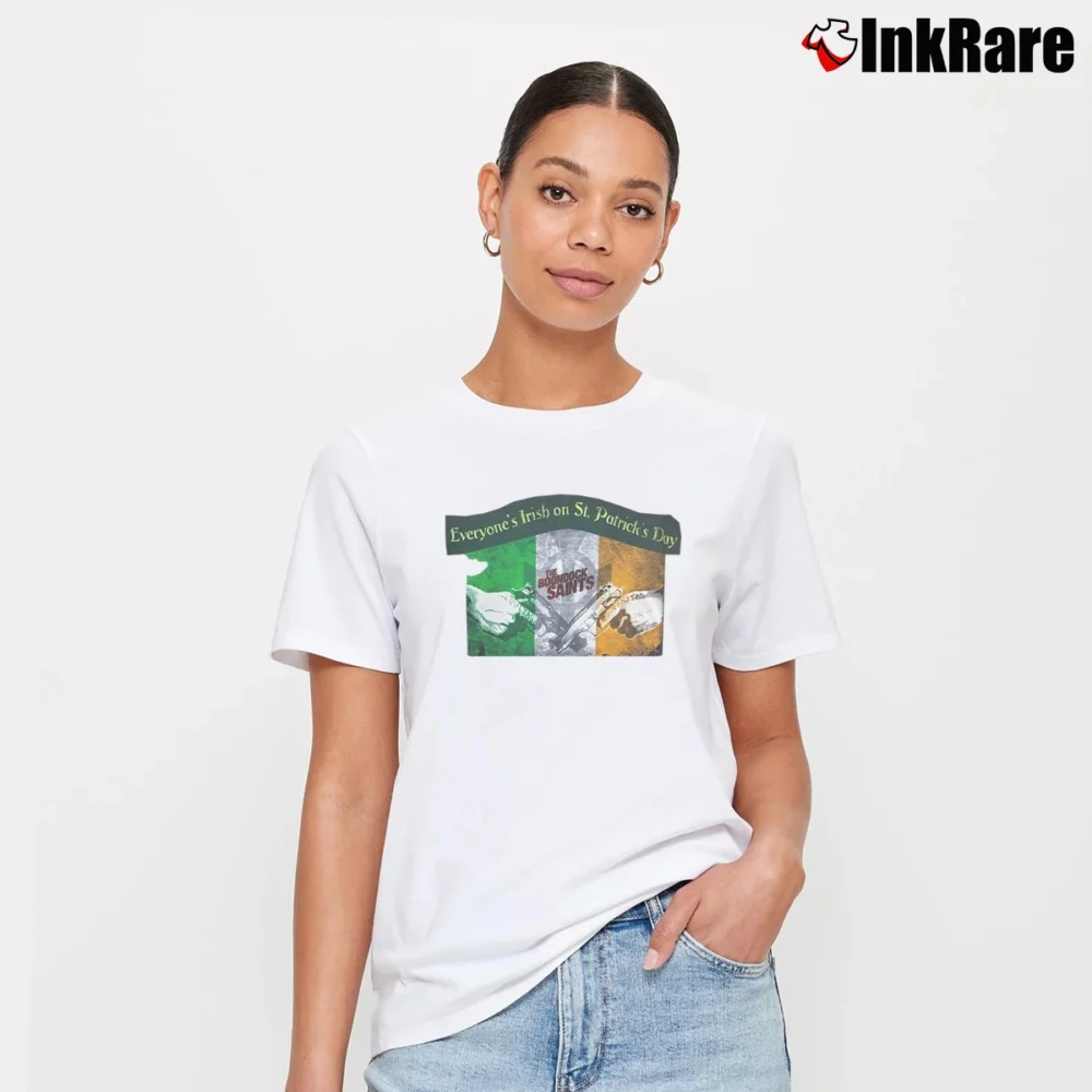 Women’s Boondock Saints Irish St Patrick's Day Signature T-Shirt in white | Soft, Flattering Fit