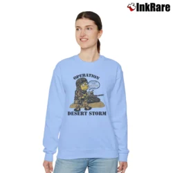 Women’s Bootleg Bart Simpsons Desert Storm Relaxed Sweatshirt in light blue | Soft, Laid-Back Vibe