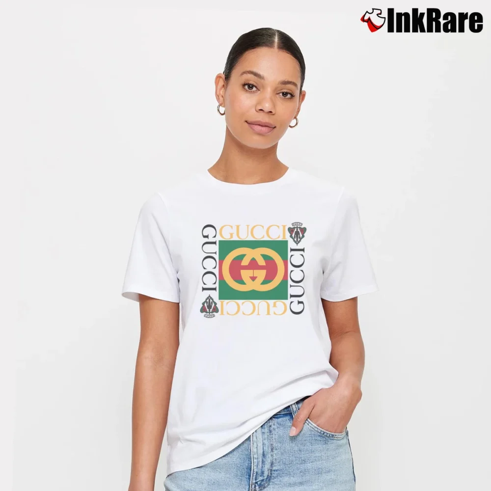 Women’s Bootleg Gucci Signature T-Shirt in white | Soft, Flattering Fit