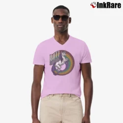 Men’s Borderlands 2 Butt Stallion Gaming V-Neck Tee in light pink | Sharp, Breathable, Everyday Staple