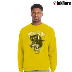 Men’s Born Scum Clothing Co. Statement Crewneck Sweatshirt in yellow | Cozy Fabric, Clean Style