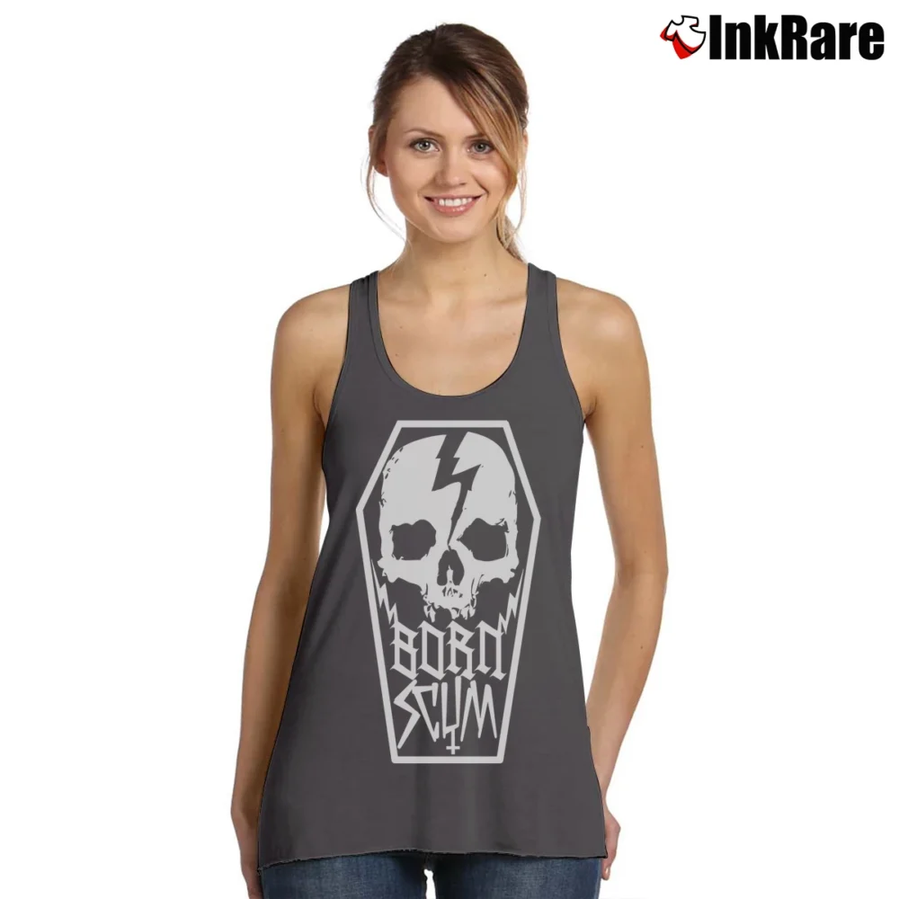 Women’s Born Scum Clothing Co Tank Top in charcoal | Lightweight, Movement-Friendly