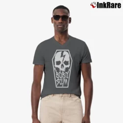 Men’s Born Scum Clothing Co V-Neck Tee in charcoal | Sharp, Breathable, Everyday Staple