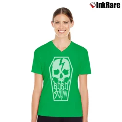 Women’s Born Scum Clothing Co V-Neck Tee in irish green | Chic Neckline, Soft Texture