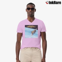 Men’s Boston Band Third Stage Album V-Neck Tee in light pink | Sharp, Breathable, Everyday Staple