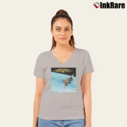 Women’s Boston Band Third Stage Album V-Neck Tee in sport grey | Chic Neckline, Soft Texture